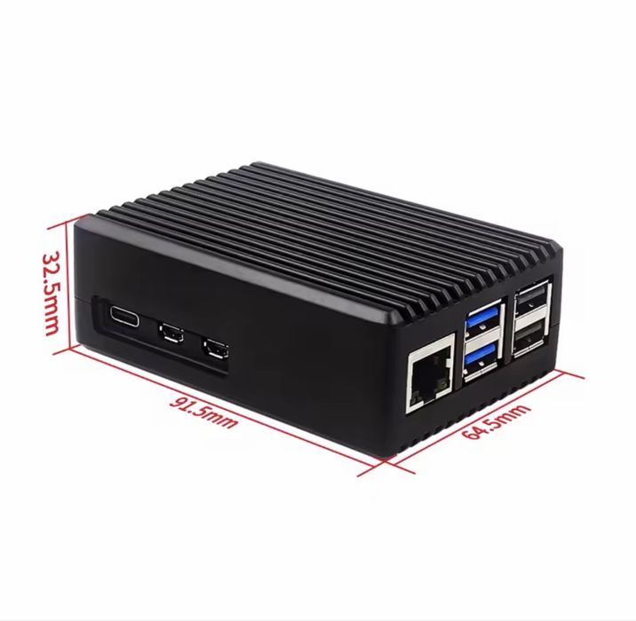 Залізний корпус Raspberry Pi 5 та інші комплектуючі