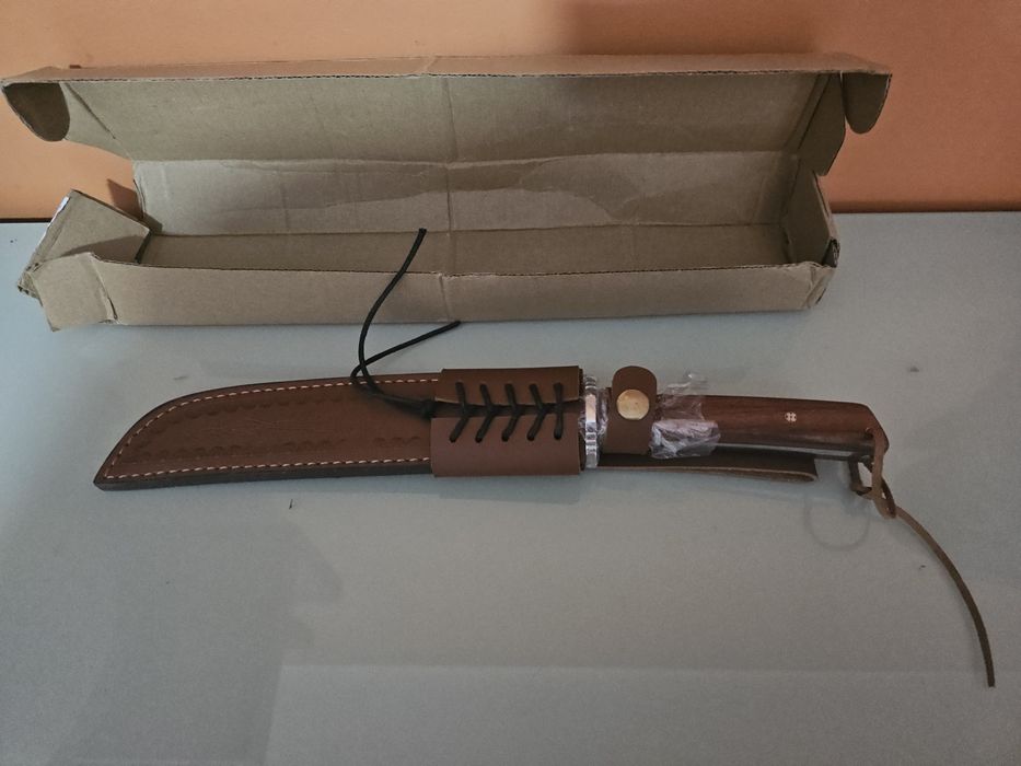 Tanto de lâmina fixa Katana faca japonesa com punho de madeira - 9cr18