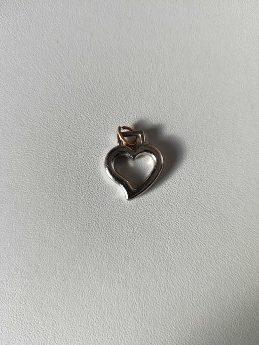 Zawieszka serce serduszko naszyjnik łańcuszek bransoletkę srebrny