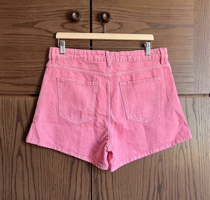 Рожеві джинсові шорти Mango з високою посадкою, нові, 100% бавовна, XL