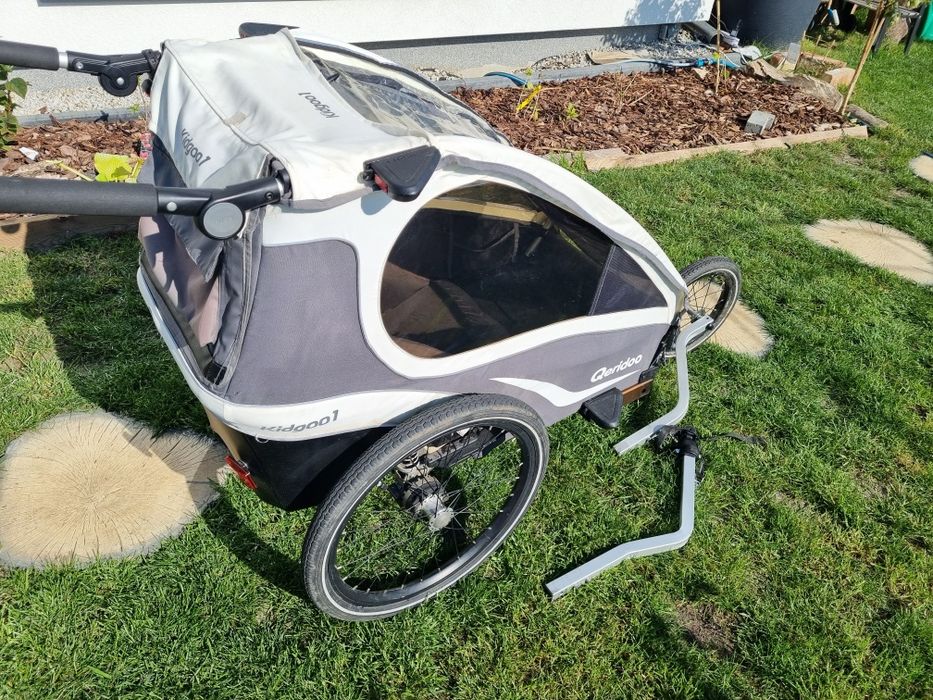 Przyczepka rowerowa , z kołem do biegania i kolem spacerowym Qeridoo