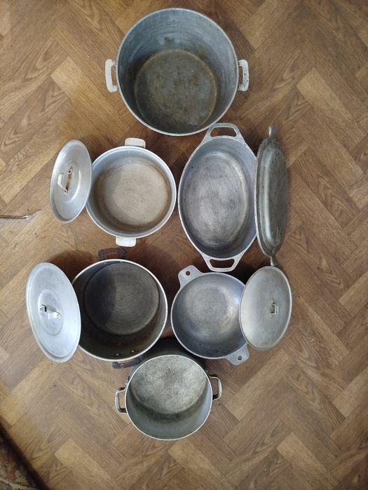 Алюминиевые сковородки, кастрюли, казанки, тазики