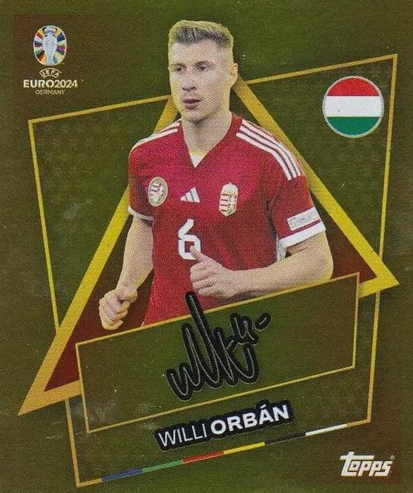 Topps - cromo Euro 2024 Germany assinatura dourado - Willi Orbán