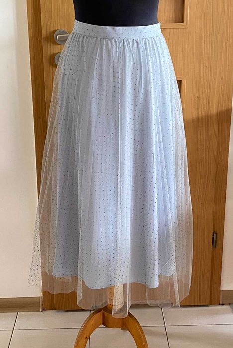 Spódnica plisowana tiul długa lato H&M roz.46