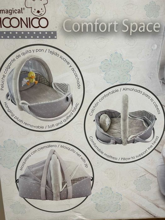 Alcofa Bébe + Suporte + Kit lençóis (NOVO)