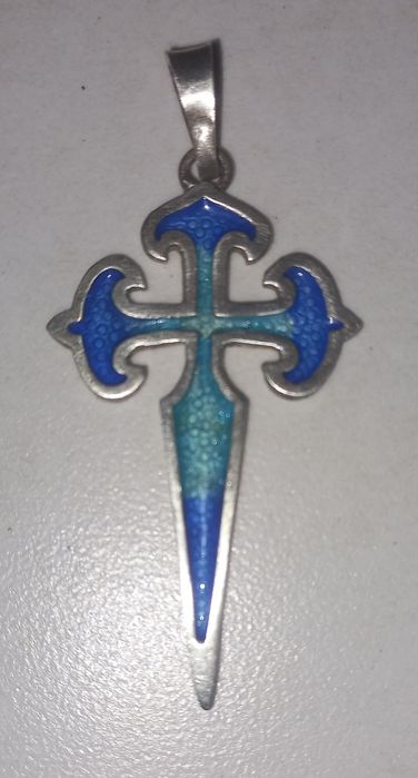 PRATA pendente cruz St. Tiago