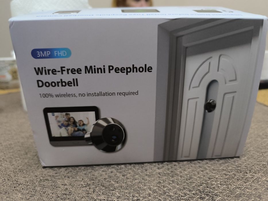 Беспроводной мини-видеоглазок / дверной звонок с камерой 3MP FHD — новый