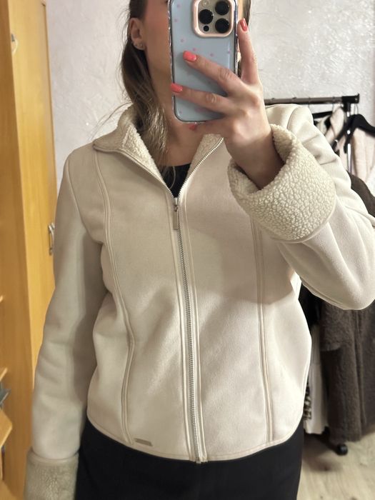 Kremowy kożuszek / kurtka kożuch | 36 S | stan idealny