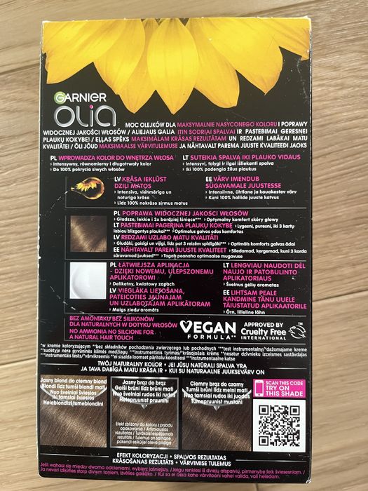 GARNIER OLIA 6.0 Jasny brąz Farba do włosów 3 sztuki nowe