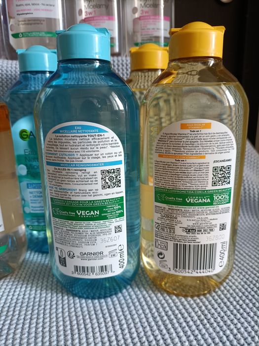 Płyny micelarne Garnier i Mixa