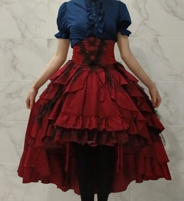 Готична червона спідниця Лоліта