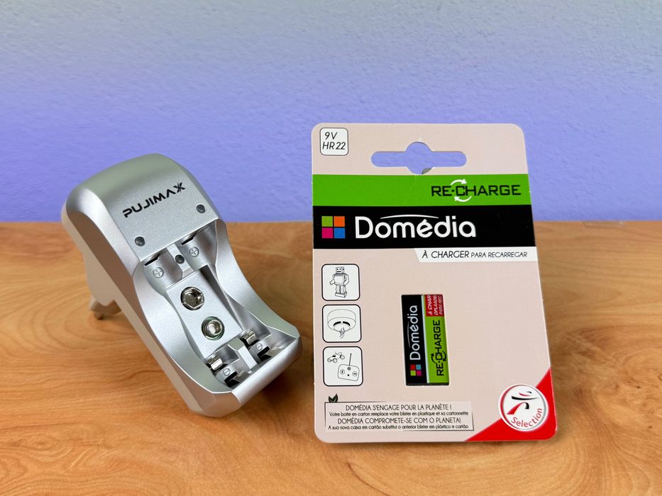 Pilha 9V Recarregável + Carregador **lacrada**