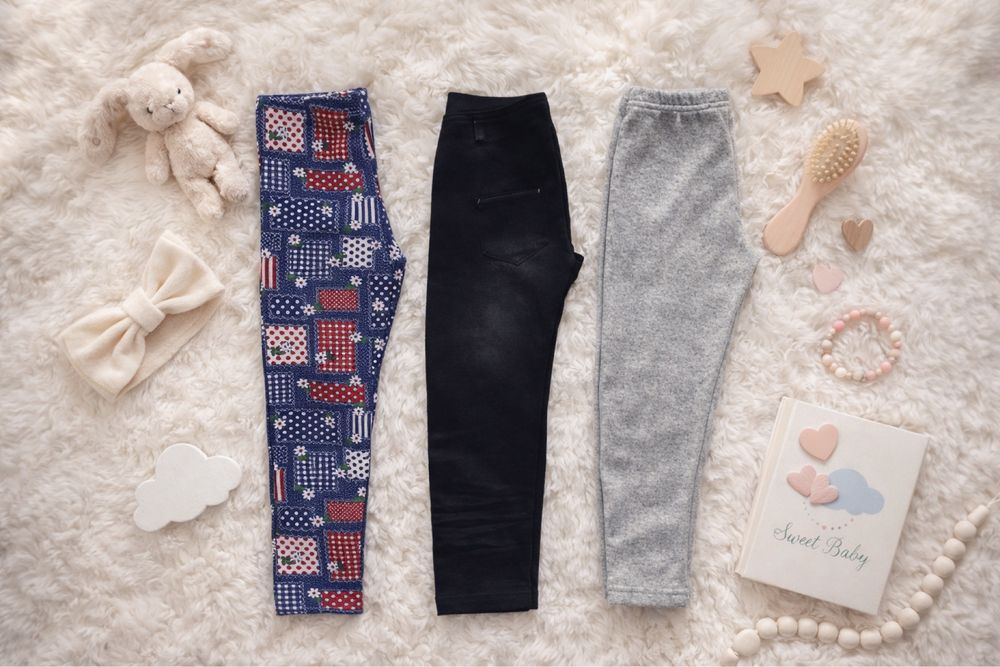 Zestaw legginsy 116 / EU 116 | 3 szt | BDB | do przedszkola