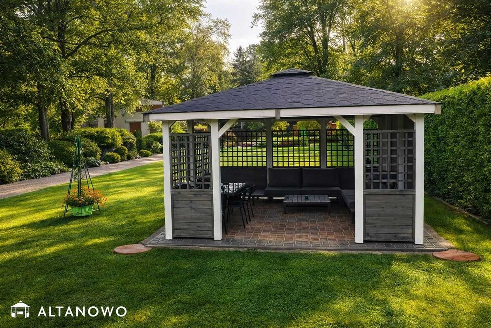 Altana ogrodowa drewniana 3x3 altany nowoczesna producent transport