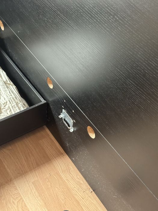 Cama ikea malm com duas gavetas
