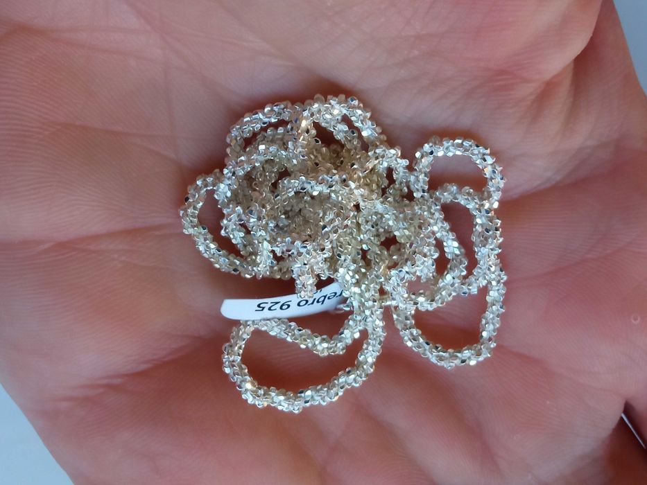 Damski naszyjnik łańcuszek 60 cm Splot Śnieg Daisy Sterling Silver 925