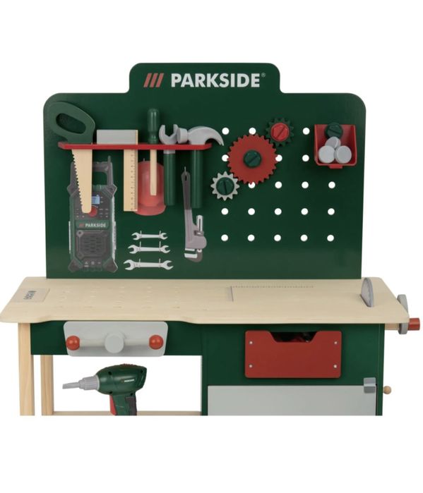 Дитячий дерев‘яний робочий стіл Parkside з усіма інструментами