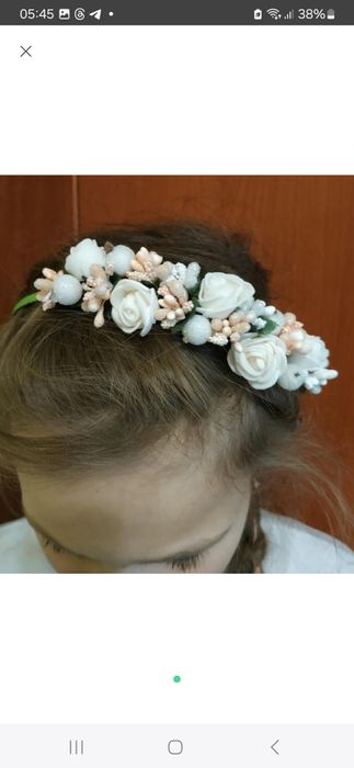 Обруч, ободок з квітів ,обруч ручної роботи