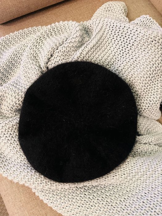 Beret, czarny, moherowy, New Look one size