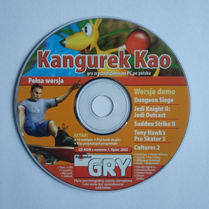 Świetna gra zręcznościowa na PC Kangurek Kao PL KŚG 07.2002 + GRATIS
