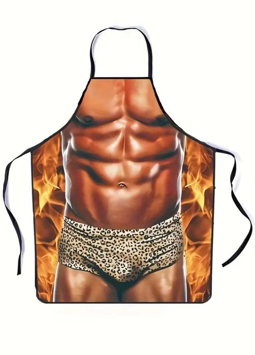 Фартух прикол з фігурою чоловіка хлопця подарунок