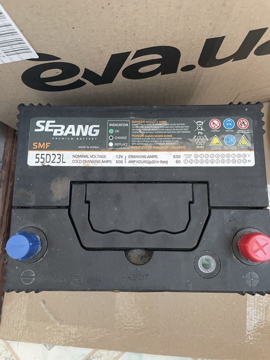 Аккумулятор 12v/60Ah б/у в хорошем состоянии