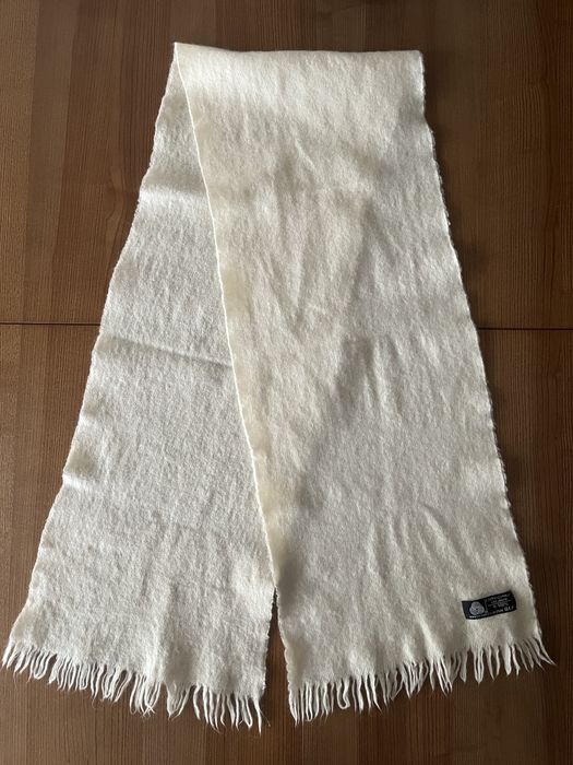 Вовняний молочний шарф