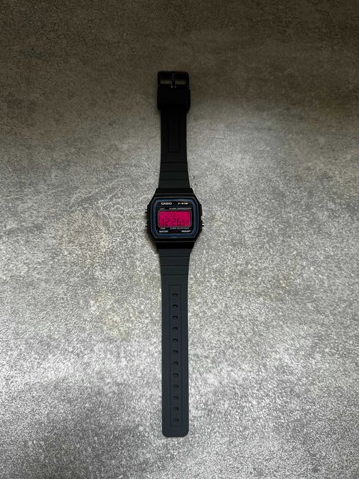 Custom Mod Zegarek Casio F91 Różowy Magenta Grey