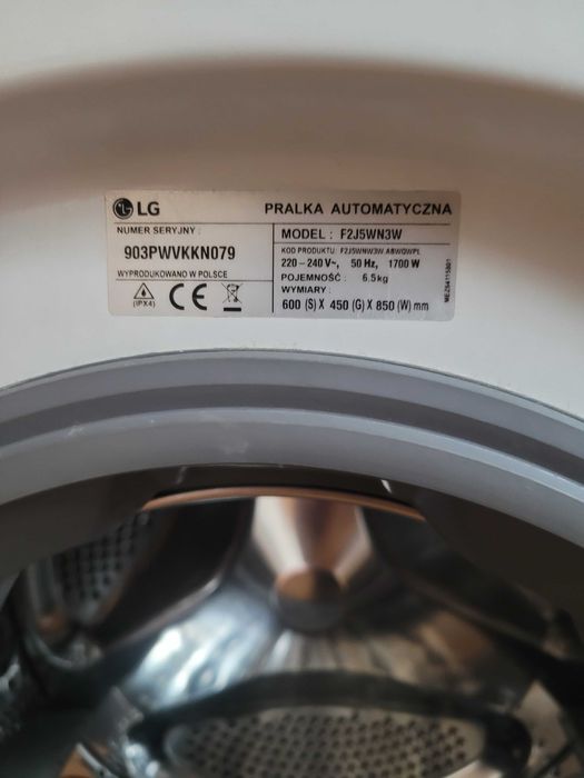 Pralka LG drive 6,5 kg