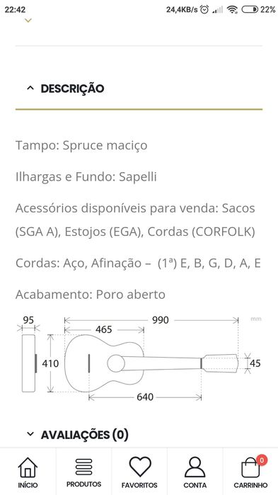 APC GA100CW aço elétrico violão