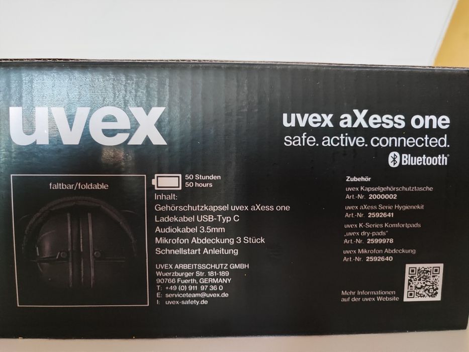 Uvex aktywne słuchawki ochronne z Bluetooth