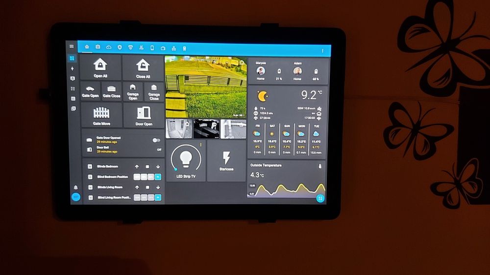 Tablet Huawei MediaTab T5 Home Assistant Wall panel
