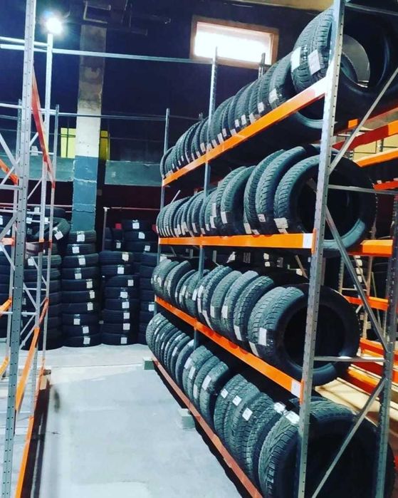 Стелажі складські поличні. Стелажі для коліс та шин. Збірно розбірні