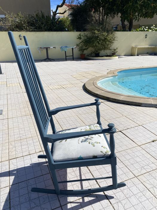 Cadeirão de Baloiço Vintage restaurado
