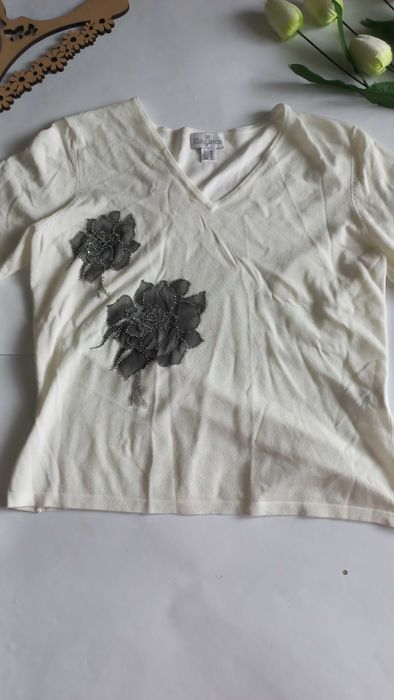 Осіння  бііла  кофта  вагітним нова 50 52 розмір