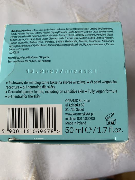 Krem AA z aloesem na dzień i na noc