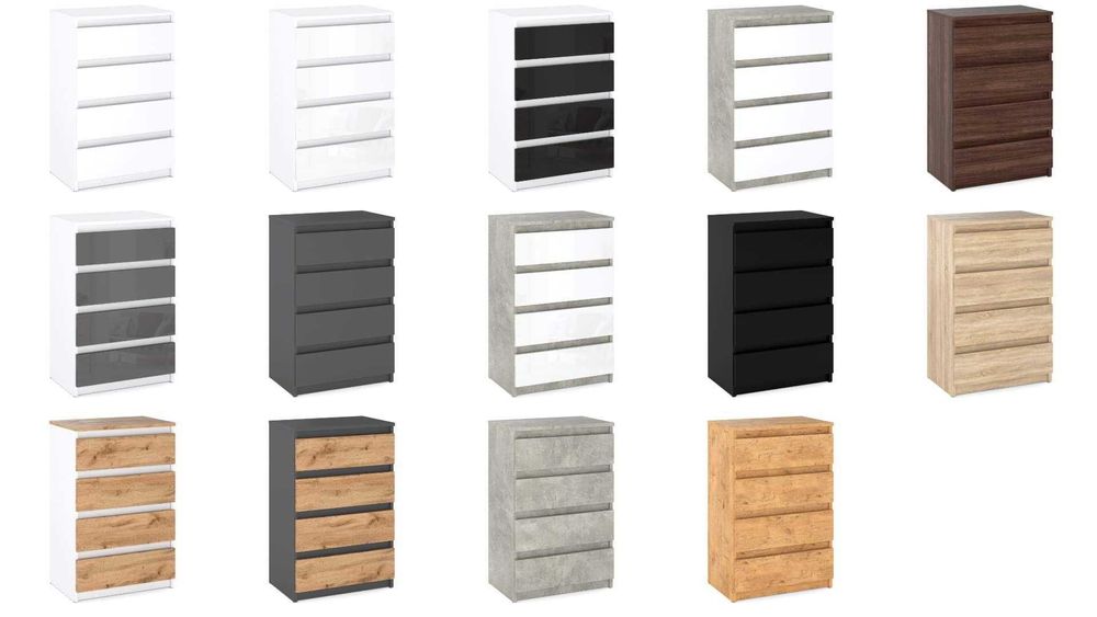 Komoda 4 szuflady nowoczesna pojemna salon rtv regał DARMOWA dostawa