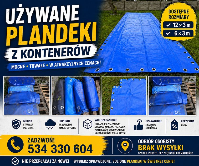 Plandeki z kontenerów