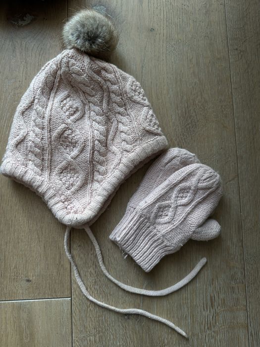 Шапка та рукавички H&M 9-12м