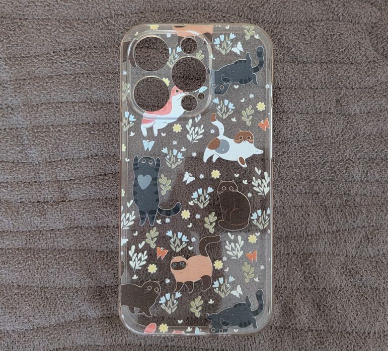 Etui plecki silikonowe jelly case iPhone 14 pro koty kotki