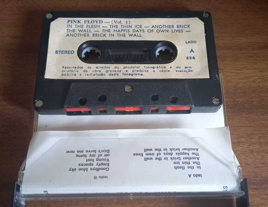 Pink Floyd  – The Wall (Vol. 1) cassete K7, anos 80