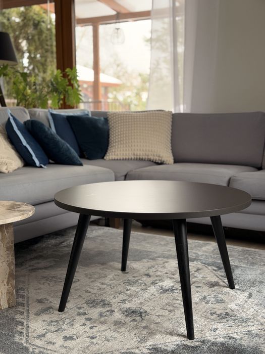 Czarny Stolik kawowy VOX Creative 80 cm / patyczak