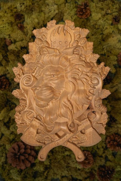 Ozdoby z drewna, drewniane ozdoby na ścianę, dekoracje z drewna, lew