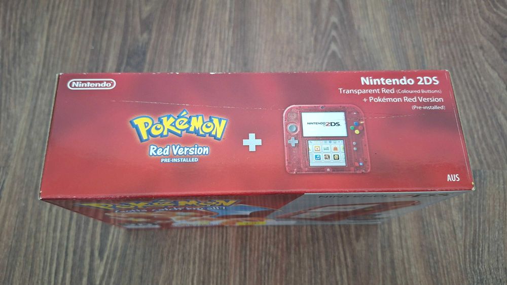 Konsola Nintendo 2DS przeźroczysty czerwony + gra HeartGold Złota Edyc