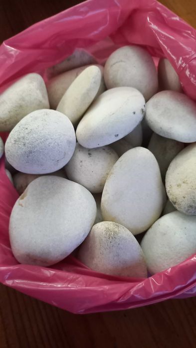 Pedras brancas redondas