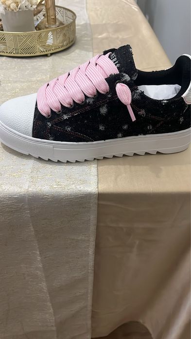 Sapatilhas numerís atelier pink denim