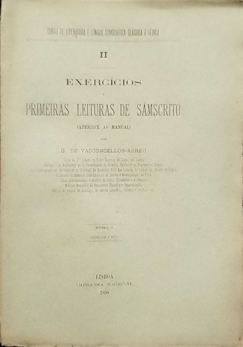 Exercícios e primeiras Leituras de Sânscrito 1898