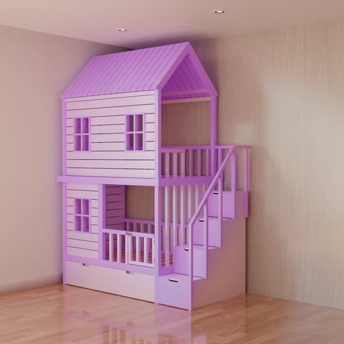 Domek łóżeczko łóżko  piętrowe drewniane dla dzieci RATY
