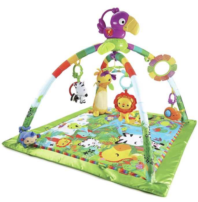 Tapete/ginásio de bébé floresta com música da Fisher Price