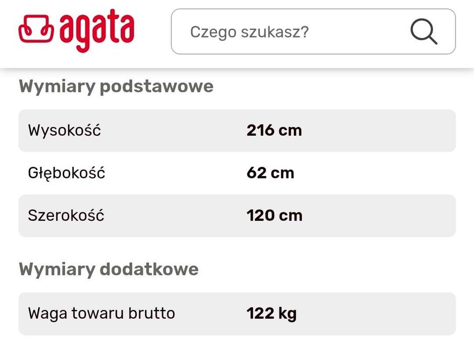 Szafa Inova 120 Dąb Sonoma